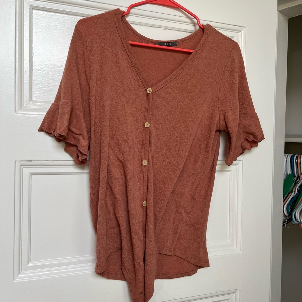 Dusty rose short sleeve top